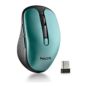 Foto di NGS EVORUST Mouse Wireless Bluetooth Ricaricabile con Tasti Silenziosi, Azzurro