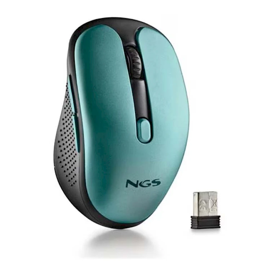 Foto di NGS EVORUST Mouse Wireless Bluetooth Ricaricabile con Tasti Silenziosi, Azzurro