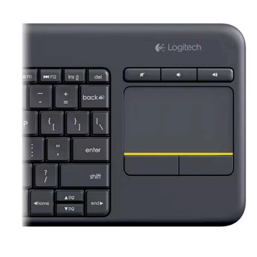 Foto di LOGITECH Tastiera Wireless K400 Plus con Touchpad (Layout Italiano)
